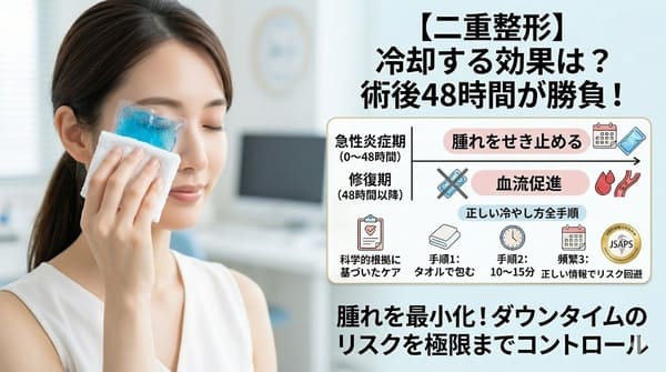 【二重整形 冷却する効果は？】術後48時間が勝負！正しい「冷やし方」全手順