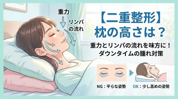 【二重整形 枕の高さは？】重力とリンパの流れから考える睡眠時の姿勢