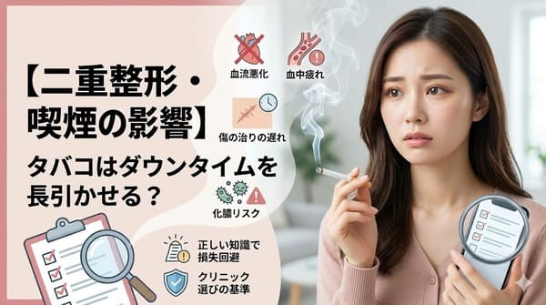 【二重整形 喫煙の影響】タバコはダウンタイムを長引かせる？