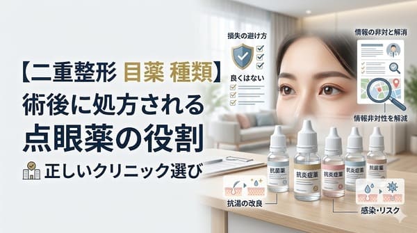 【二重整形 目薬 種類】術後に処方される点眼薬の役割