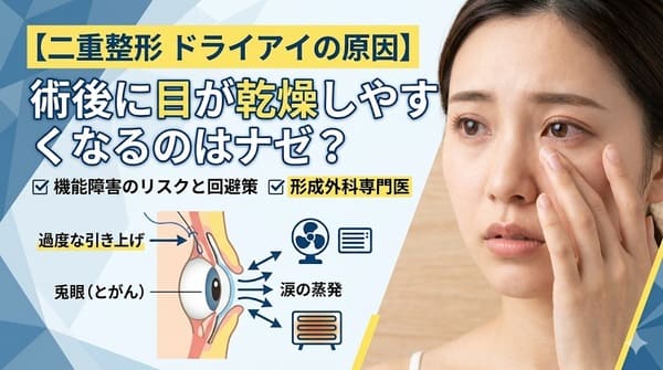 【二重整形 ドライアイの原因】術後に目が乾燥しやすくなるのはナゼ？