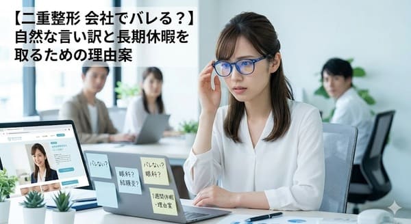 【二重整形 会社でバレる？】自然な言い訳と長期休暇を取るための理由案