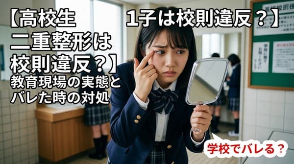 【高校生 二重整形は校則違反？】教育現場の実態とバレた時の対処